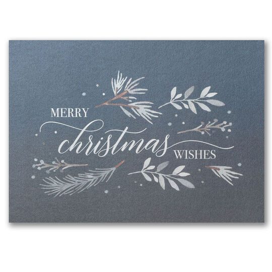 Christmas Wishes Folded Holiday Cards